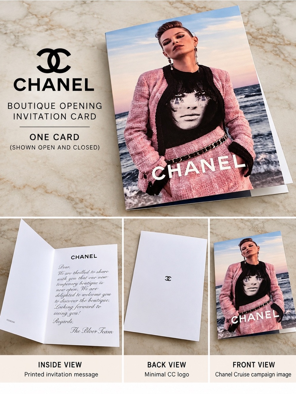 CHANEL Bloor Street Boutique Opening Invitation Card Collectible